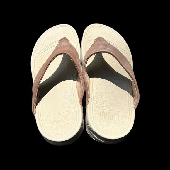 🌻Fit Flop Metallic Triangular Toe-Post Sandals Size 7 - Picture 4 of 10